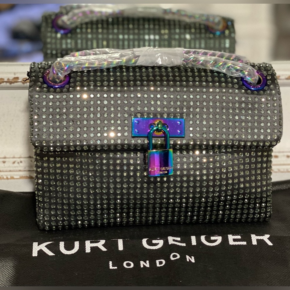 Kurt Geiger London Mini Silver Crystal Crossbody